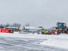 A Cessna aircraft, TF-FFL, skidded off the runway during landing today.