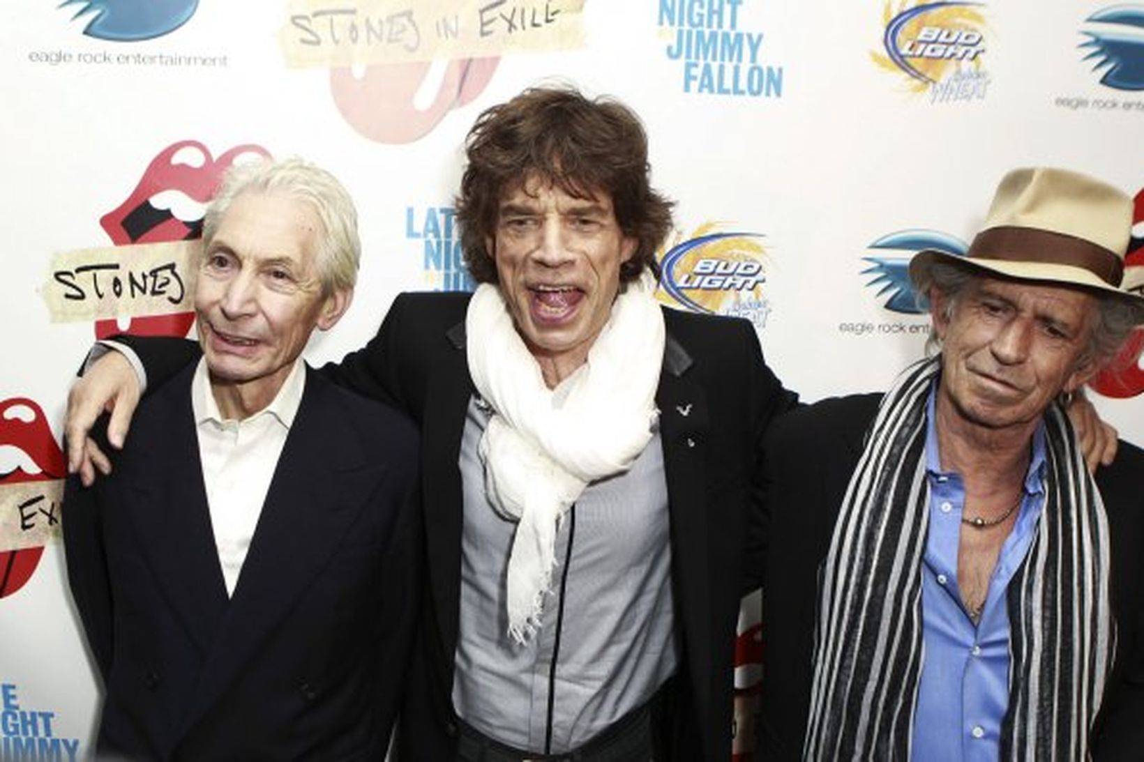 Charles Watts, Mick Jagger og Keith Richards.