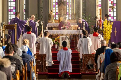 From the mass at Landakot Church last night.