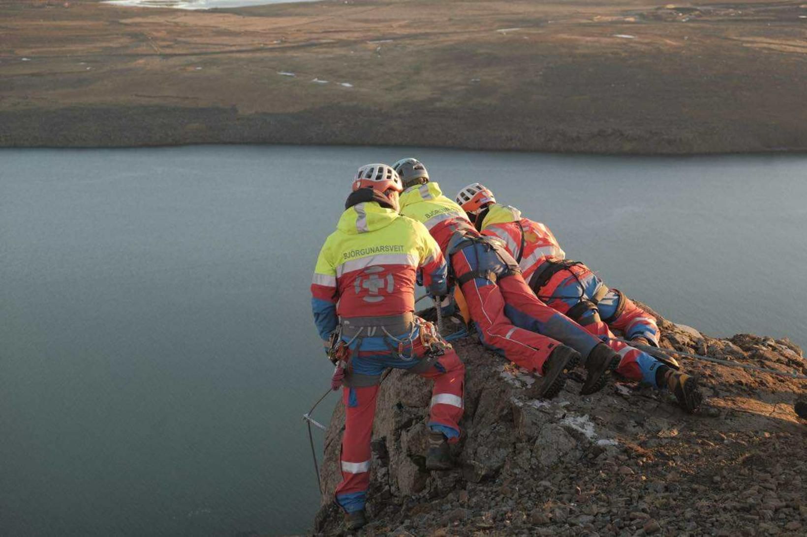 Myndir: Flugbjörgunarsveitin fagnar undir Esjunni