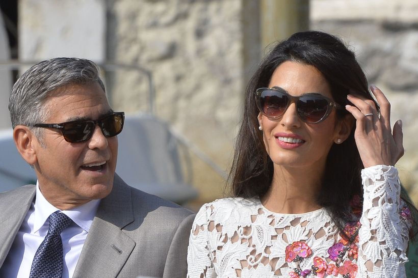 George Clooney og Amal Clooney giftu sig á Ítalíu 2014.