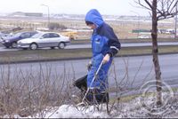 Rusl hreinsað við Miklubraut