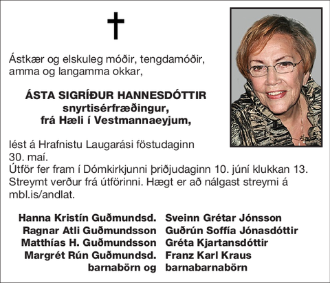 Ásta Sigríður Hannesdóttir