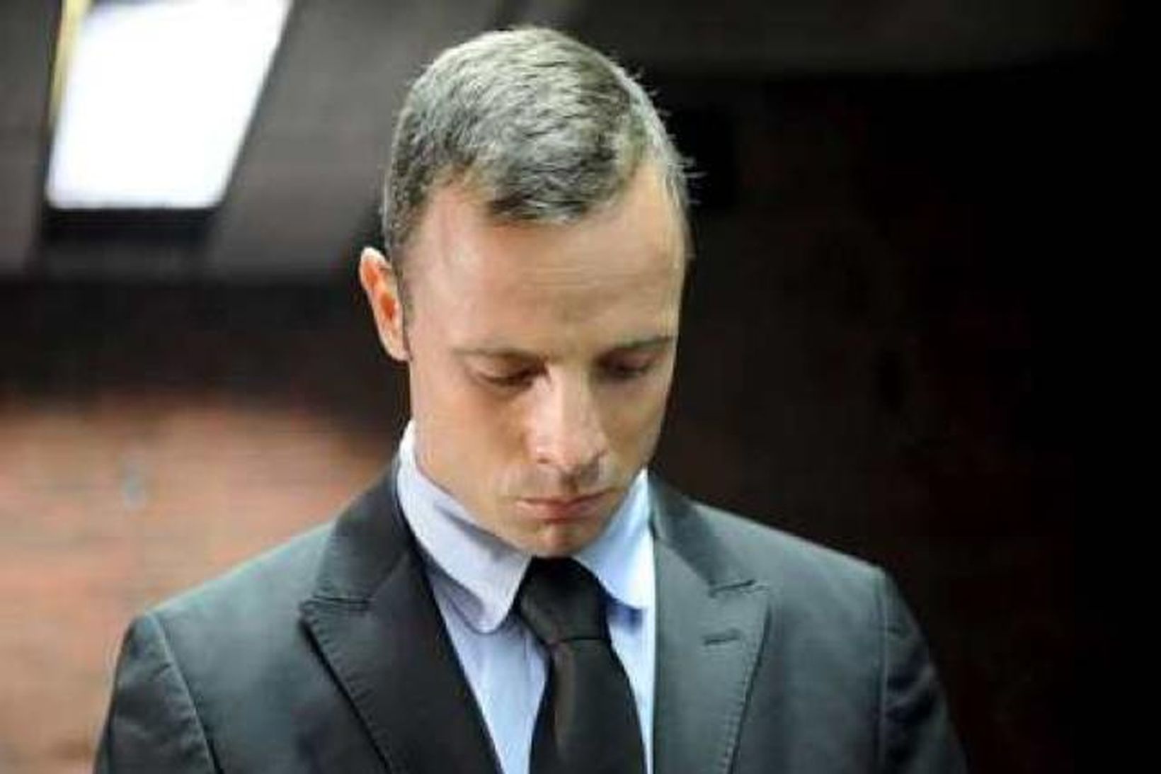 Pistorius í réttarsalnum í morgun.