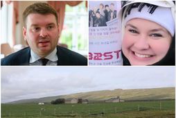 Ásmundur Einar Daðason, mennta- og barnamálaráðherra, til vinstri og Ása Skúladóttir til hægri.Neðst eru Lambeyrar.