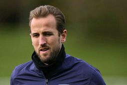 Harry Kane á æfingu með enska landsliðinu í gær.