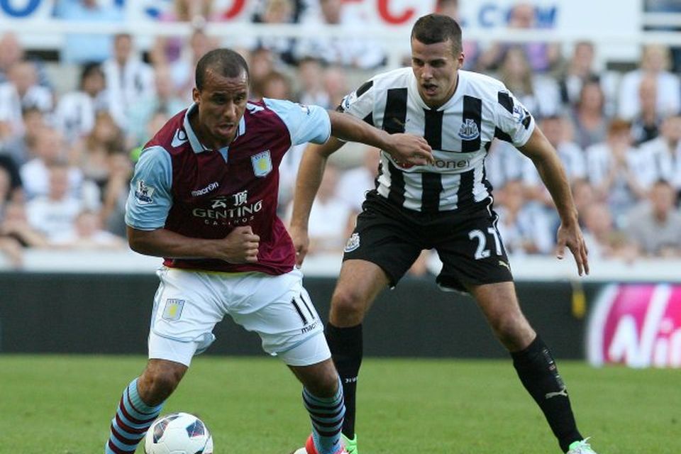 Framherjinn Gabriel Agbonlahor hefur verið áberandi í sóknarleik Aston Villa síðustu árin.