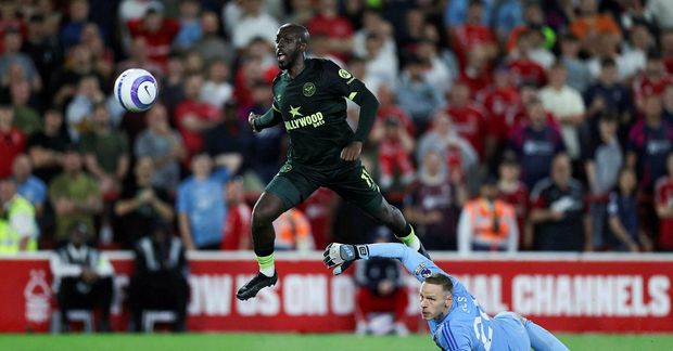Yoane Wissa í leik með Brentford.