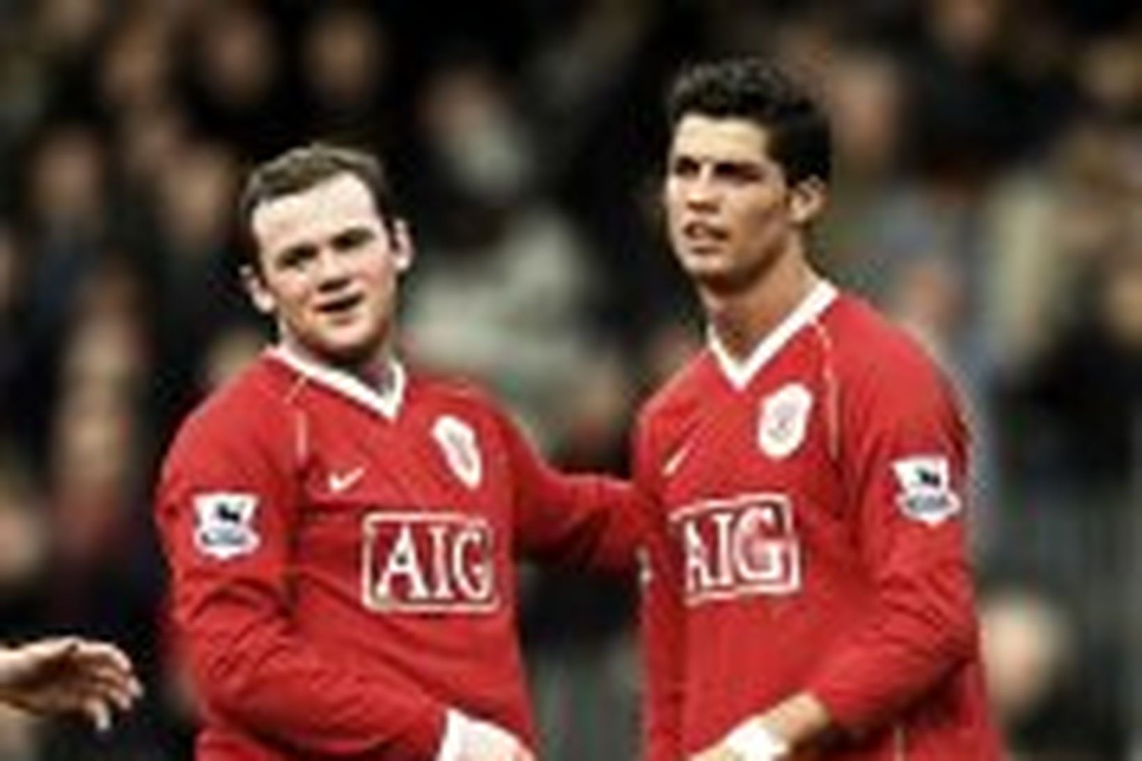 Wayne Rooney og Cristiano Ronaldo eru miklir mátar.