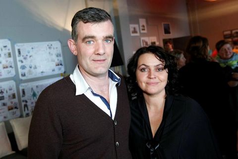Stefán Karl and his wife Steinunn Ólína.