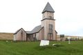 Miðgarðar Fallegt guðshús risið.