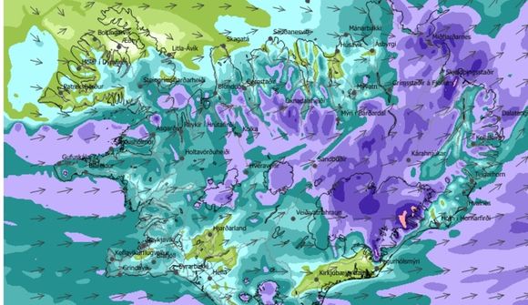 Gular viðvaranir fram eftir morgni