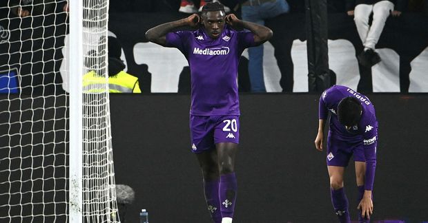 Moise Kean skoraði mark Fiorentina í dag.