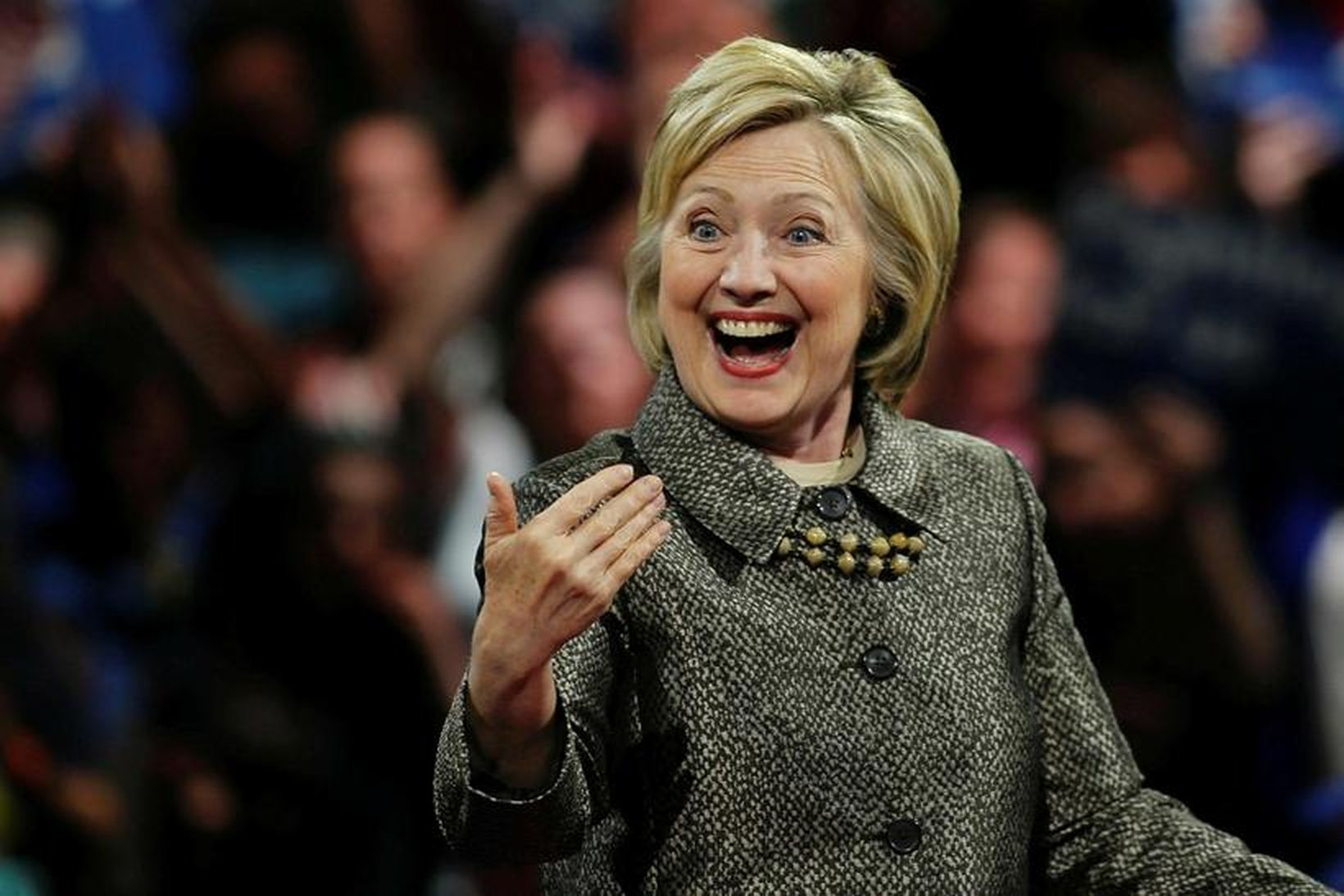 Hillary Clinton getur glaðst yfir því að mælast með afgerandi …