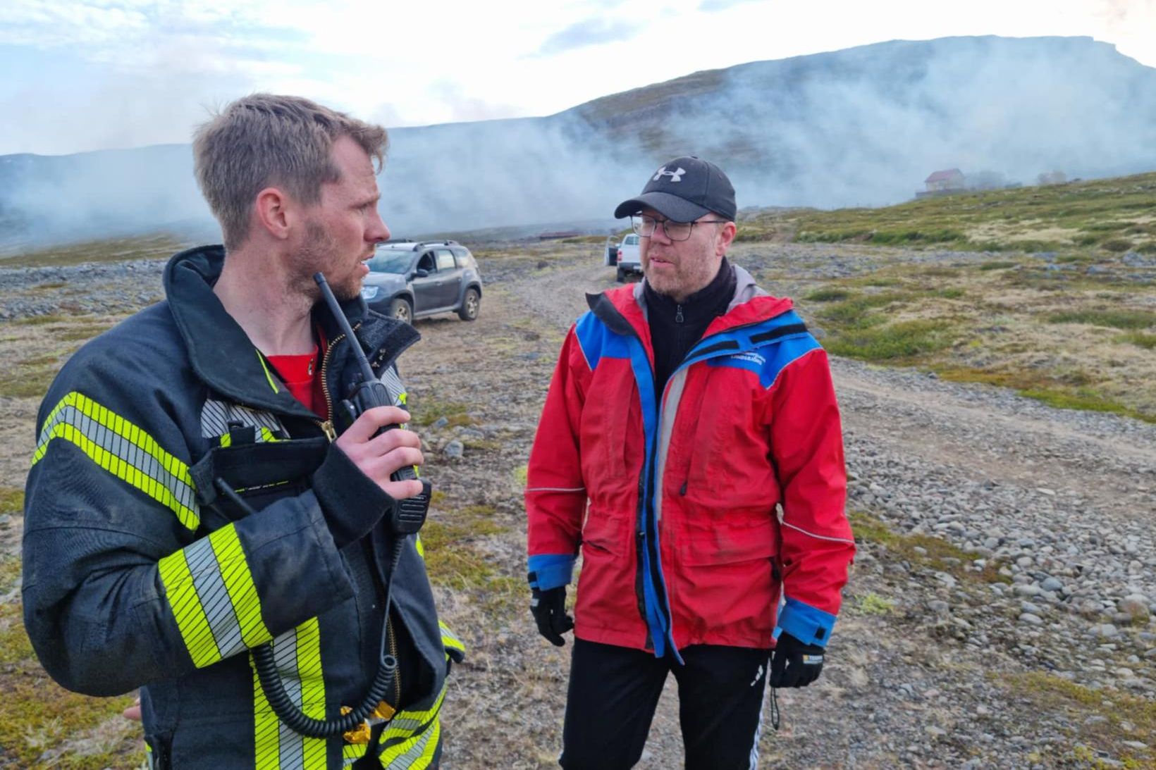 Ingólfur Árni Haraldsson varðstjóri og Úlfar Örn Hjartarsson, svæðisstjóri björgunarsveitarinnar …