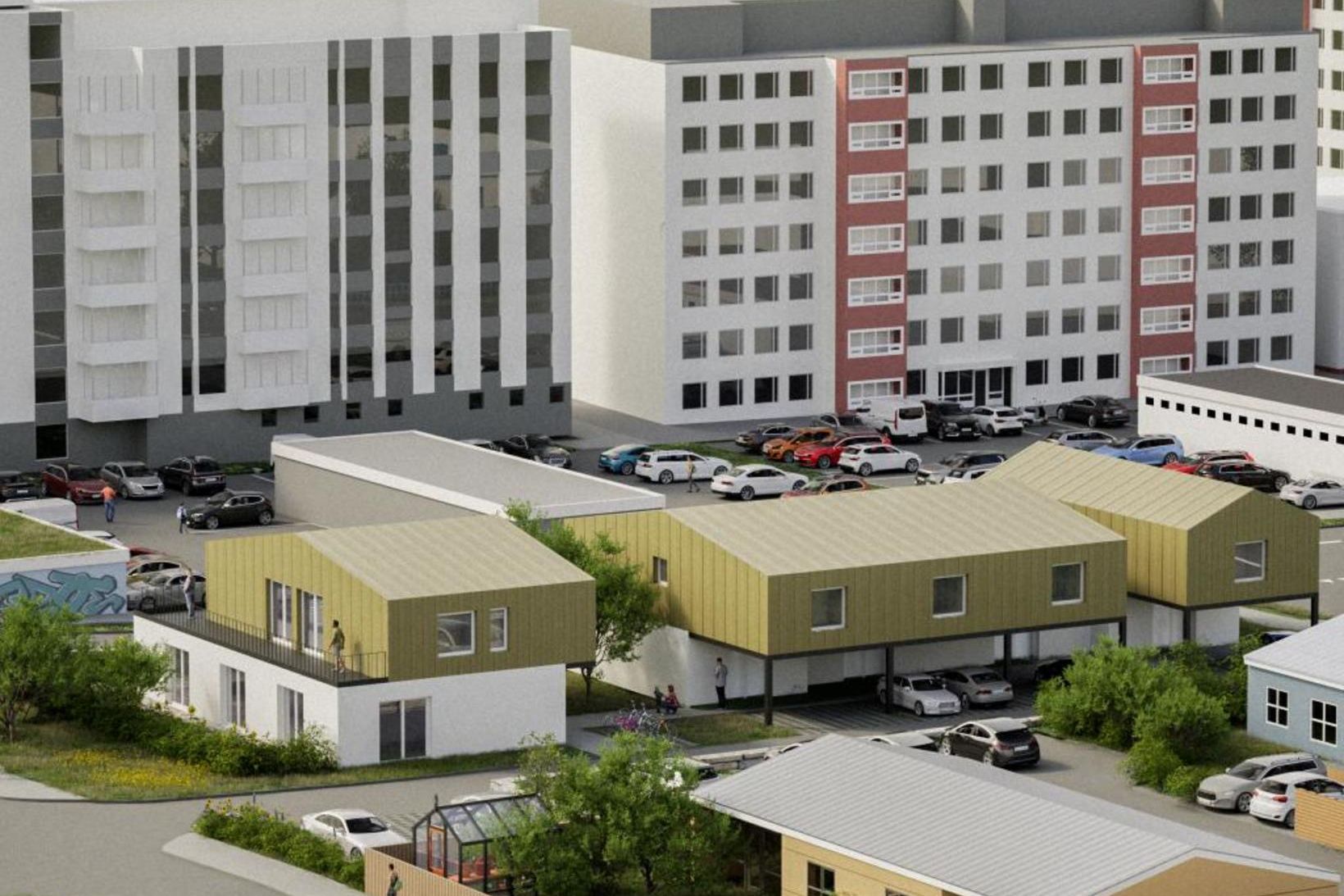 Reykjavíkurborg áfrmar að byggja sex nýjar íbúðir í Krummahólum.