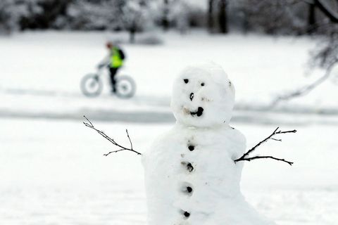 People have been busy making snowmen this weekend.