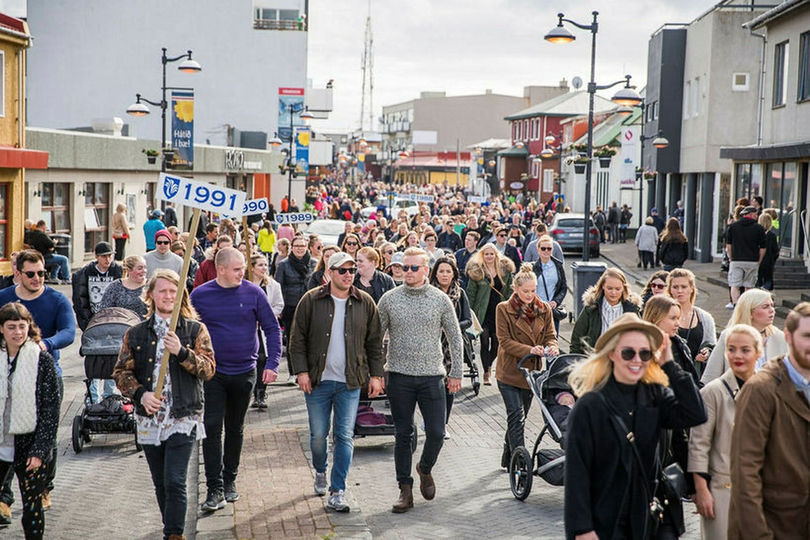 Frá árgangagöngu á Ljósanótt í Reykjanesbæ.