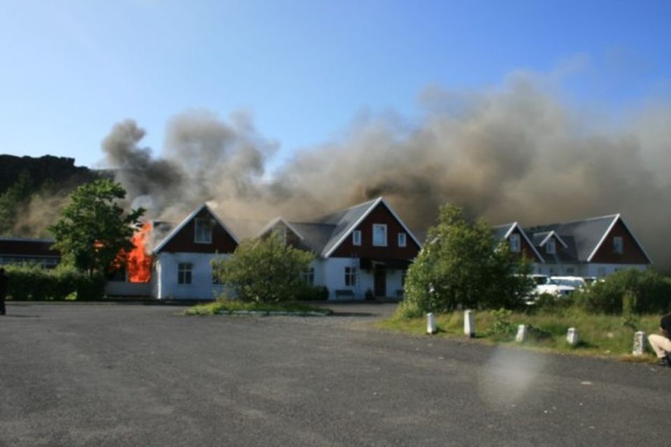 Eldsvoði að Hótel Valhöll