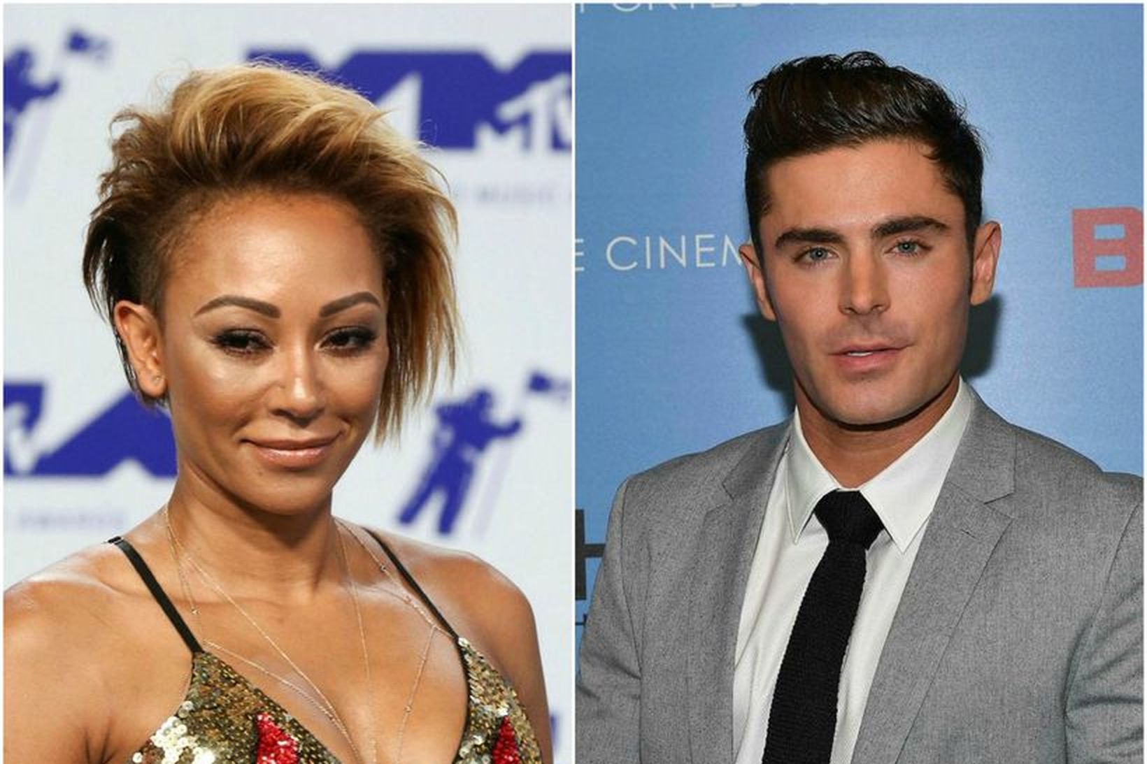 Mel B og Zac Efron áttu ánægjulega nótt saman í …