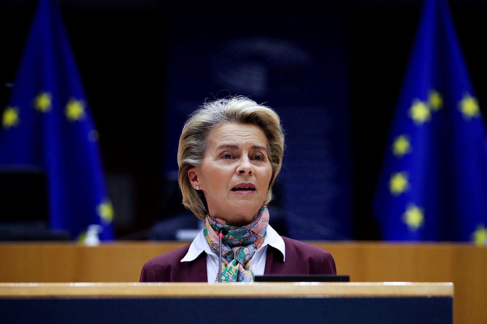 Ursula von der Leyen er forseti framkvæmdastjórnar Evrópusambandsins.