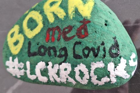 People are encouraged to paint rocks, write constructive messages on them, and then leave them in public places.