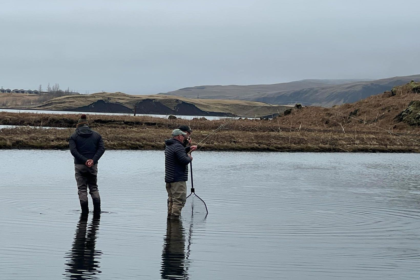 Hann er á í Tungulæk, fyrr í mánuðinum. Breskir veiðimenn …