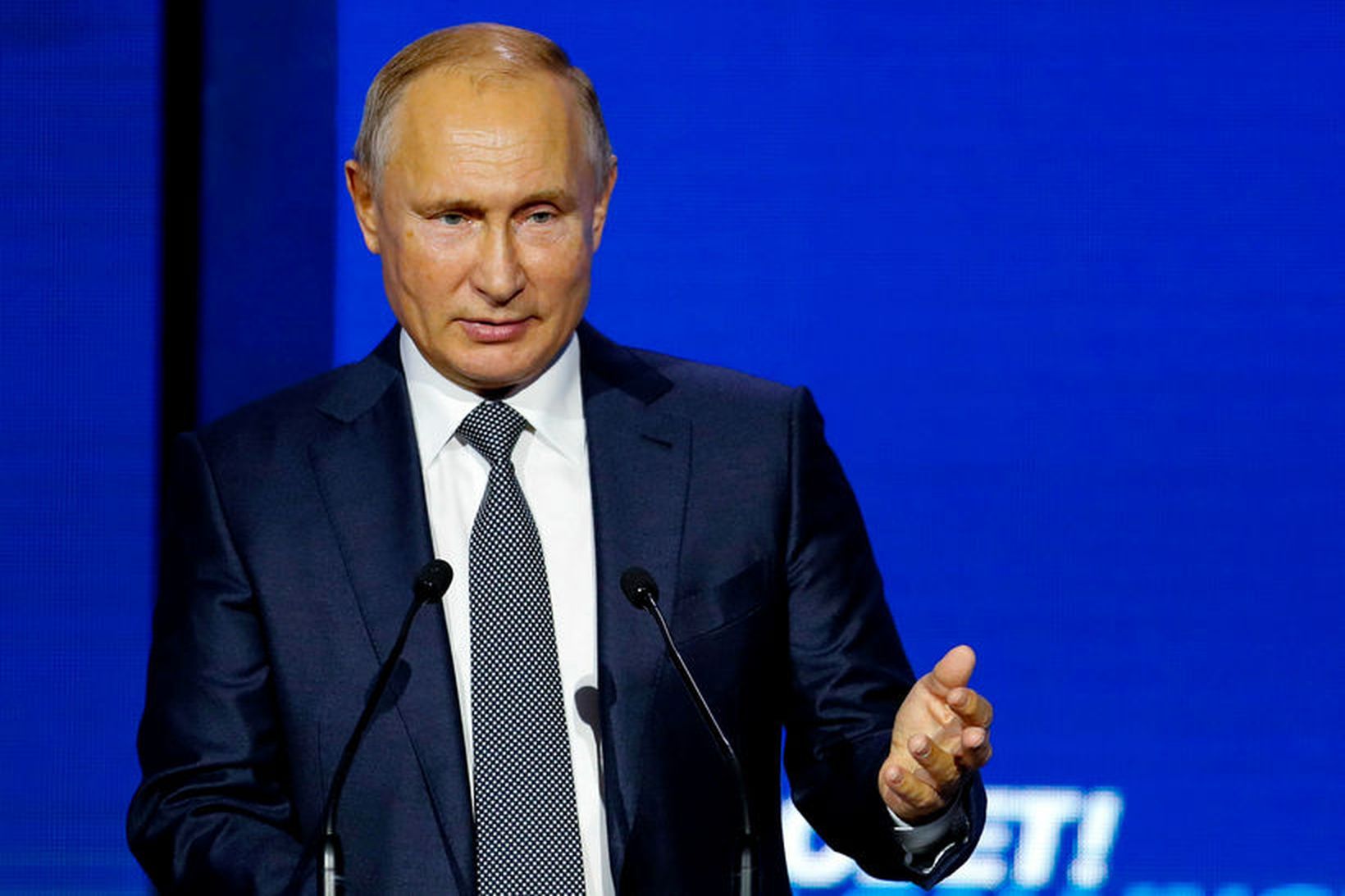 Vladimir Putin, forseti Rússlands, er ekki með Twitter-reikning þar sem …