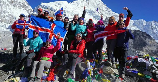 Grunnbúðir Everest í október. Um 60 Íslendingar ganga í grunnbúðirnar á ári hverju. Áhugi á …