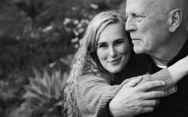 Rumer Willis ásamt föður sínum.