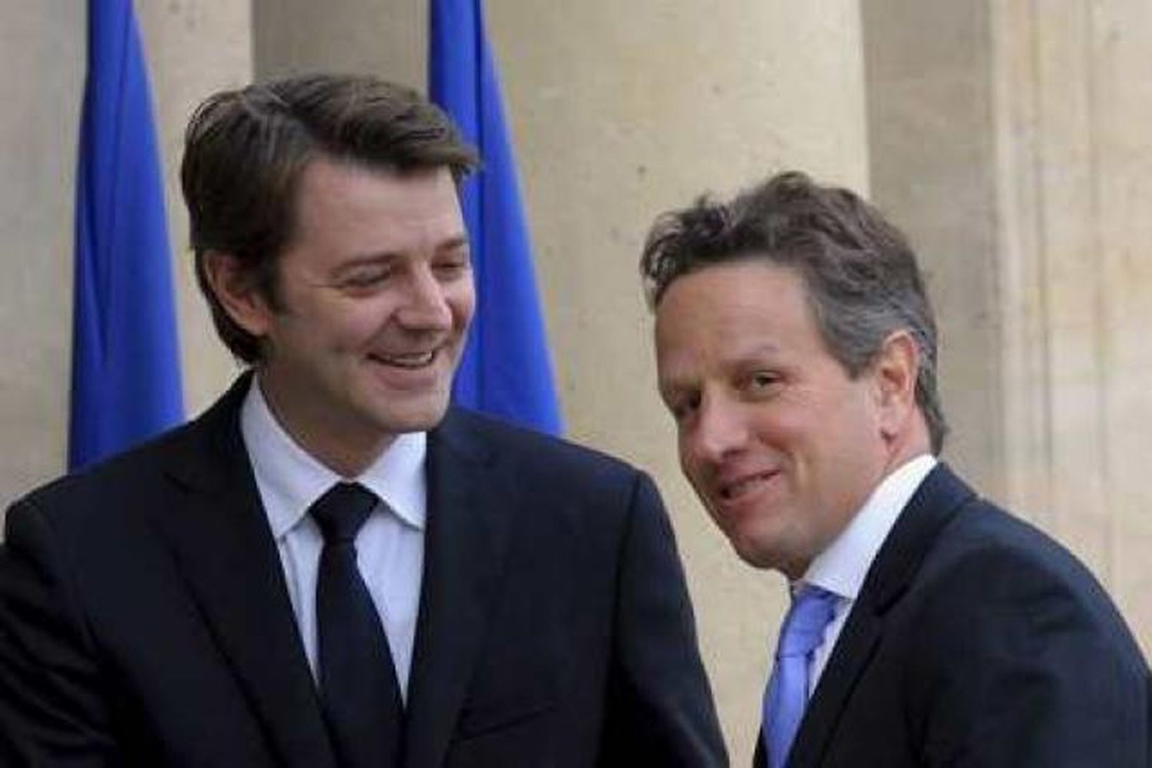 François Baroin ásamt Timothy Geithner, fjármálaráðherra Bandaríkjanna.