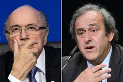 Sepp Blatter og Michel Platini.