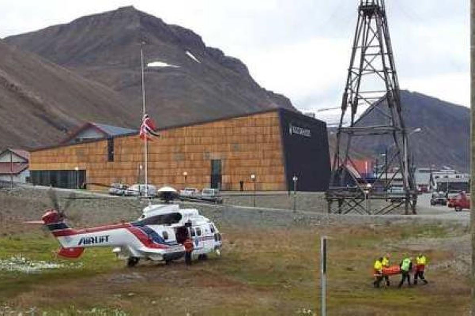 Frá Longyearbyen í morgun