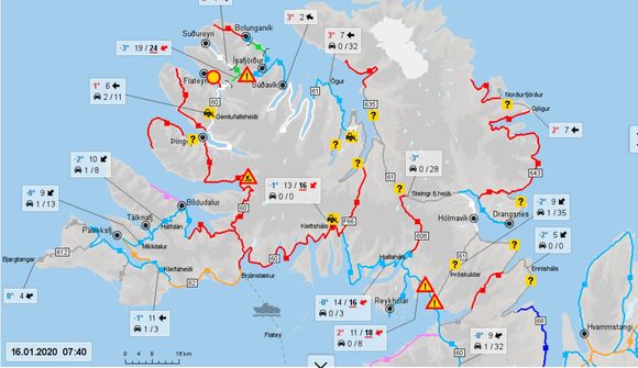 Unnið að opnun Vestfjarðavegar