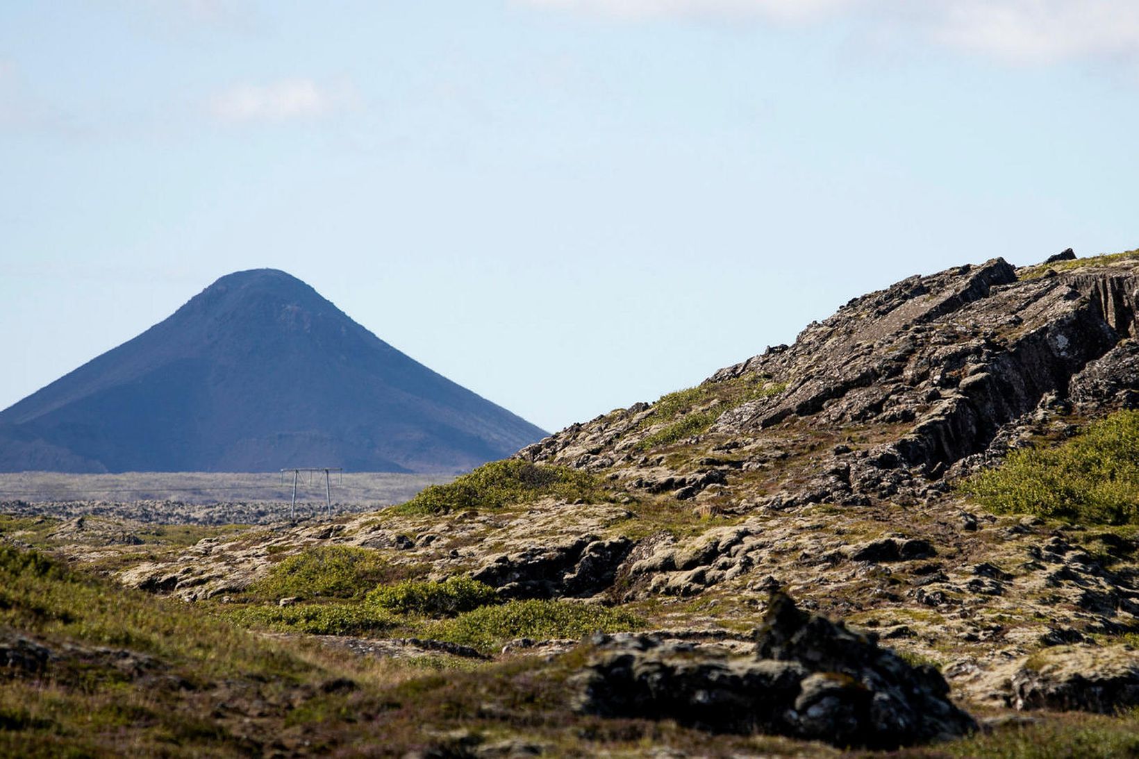 Jarðskjálfti fannst rétt í þessu á suðvesturhorni landsins.