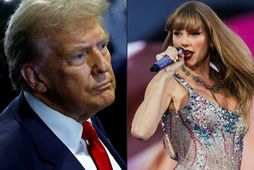 Samsett mynd af Trump og Taylor Swift.