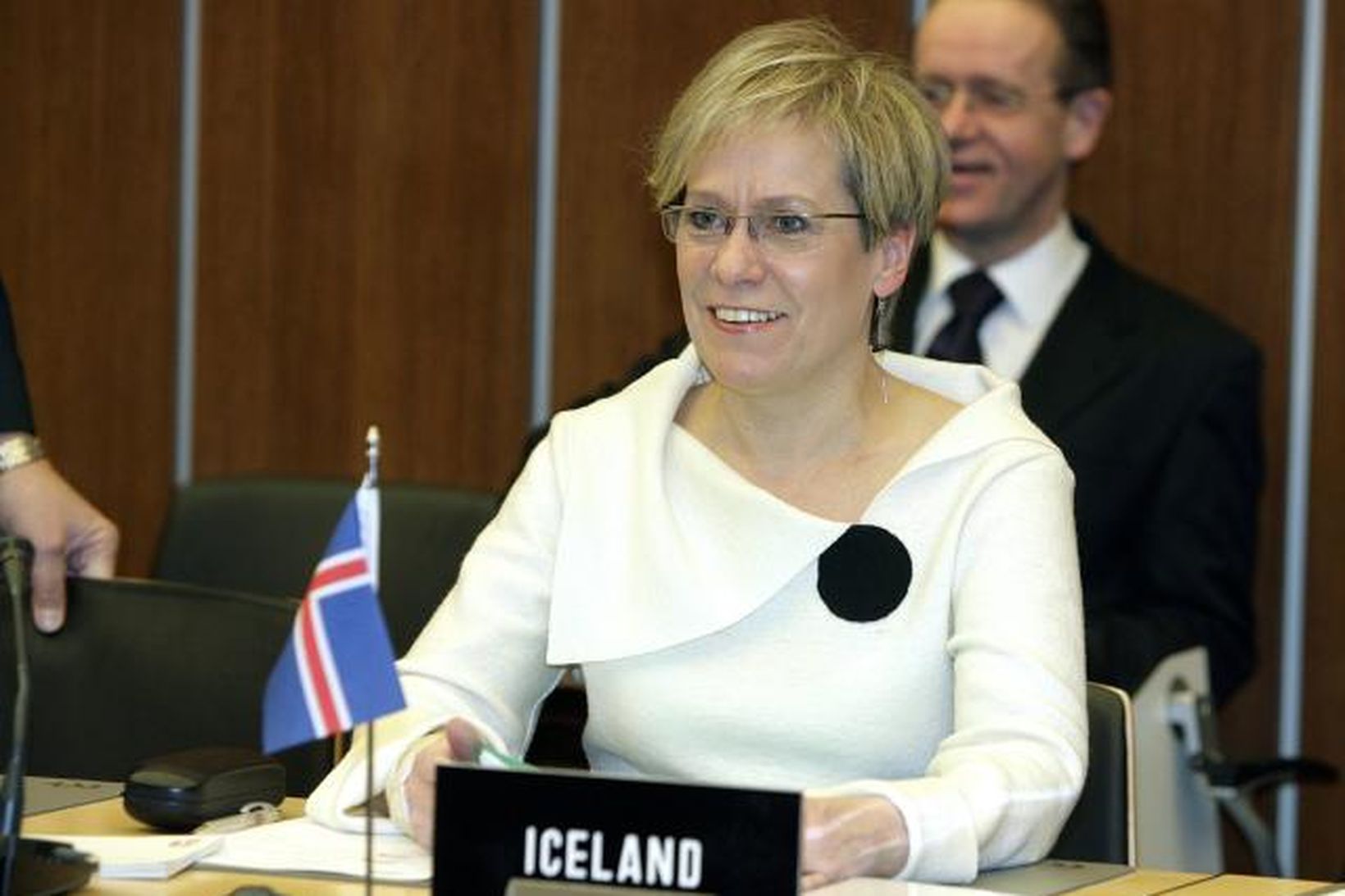 Ingibjörg Sólrún Gísladóttir á ráðherrafundi í Genf.