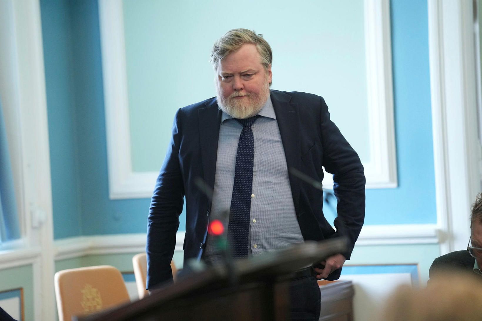 Sigmundur á Alþingi í dag.