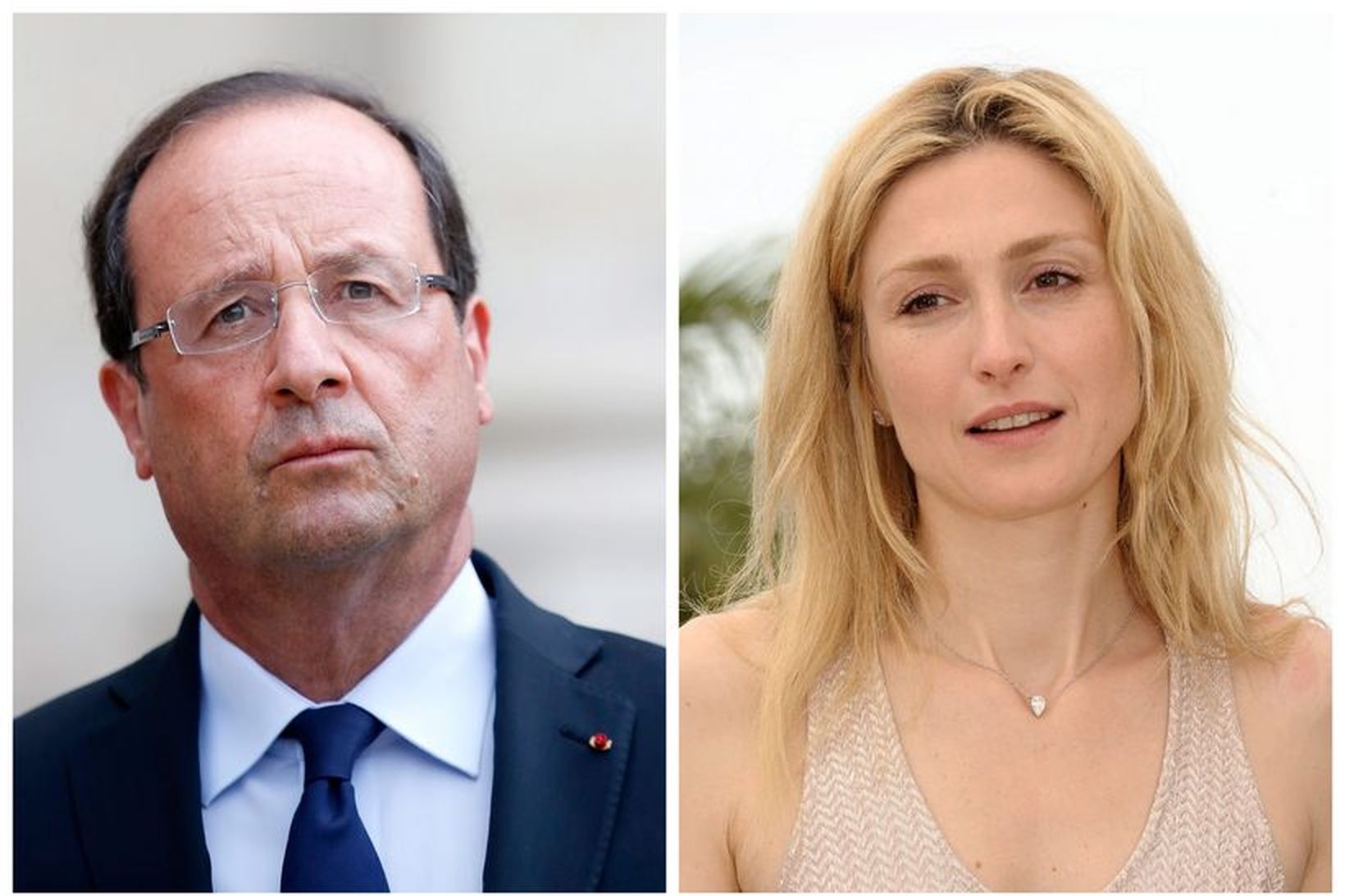 François Hollande, forseti Frakklands og leikkonan Julie Gayet.