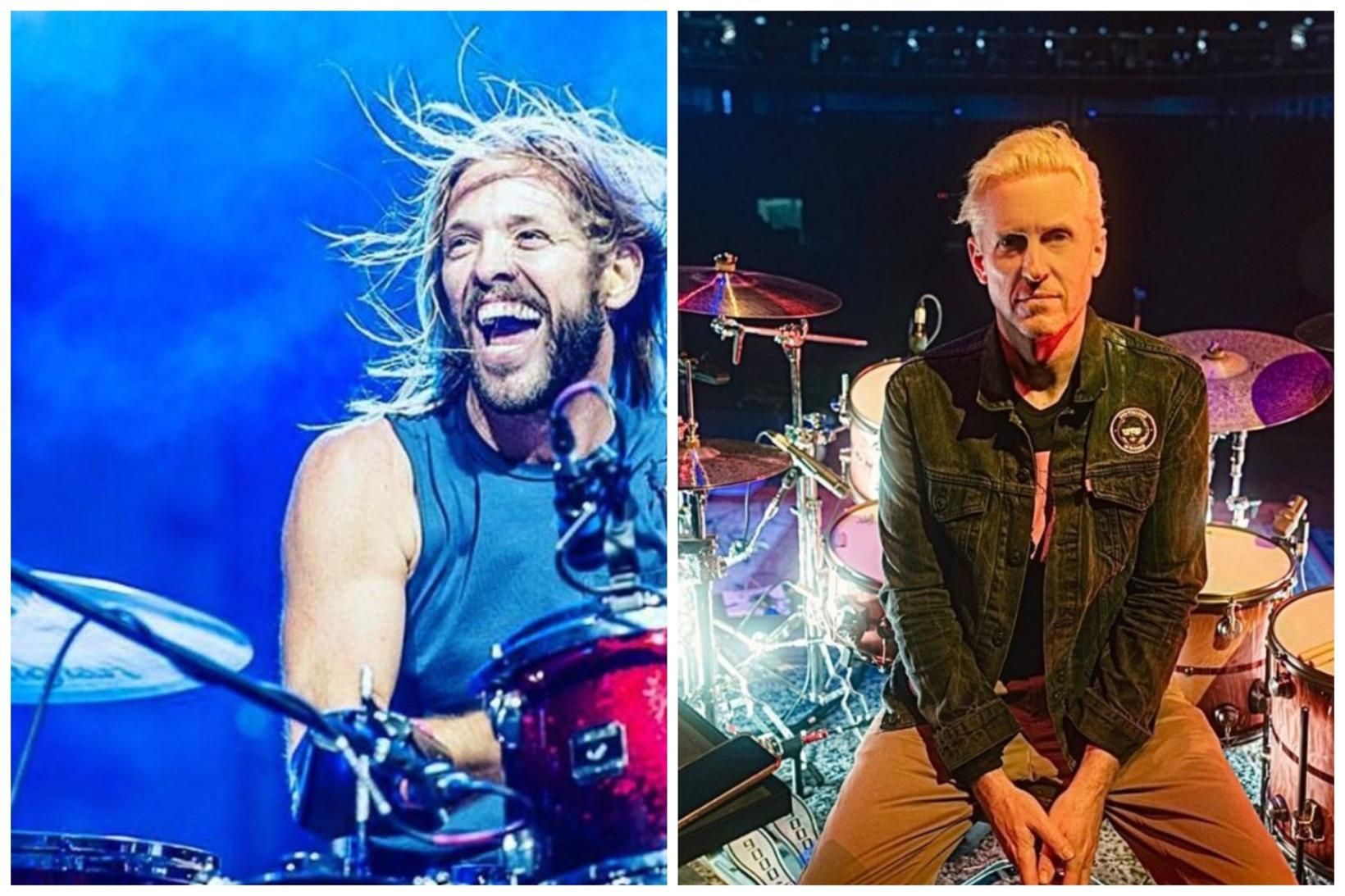 T.v. Taylor Hawkins, lést 25. mars 2022. Hann hafði spilað …