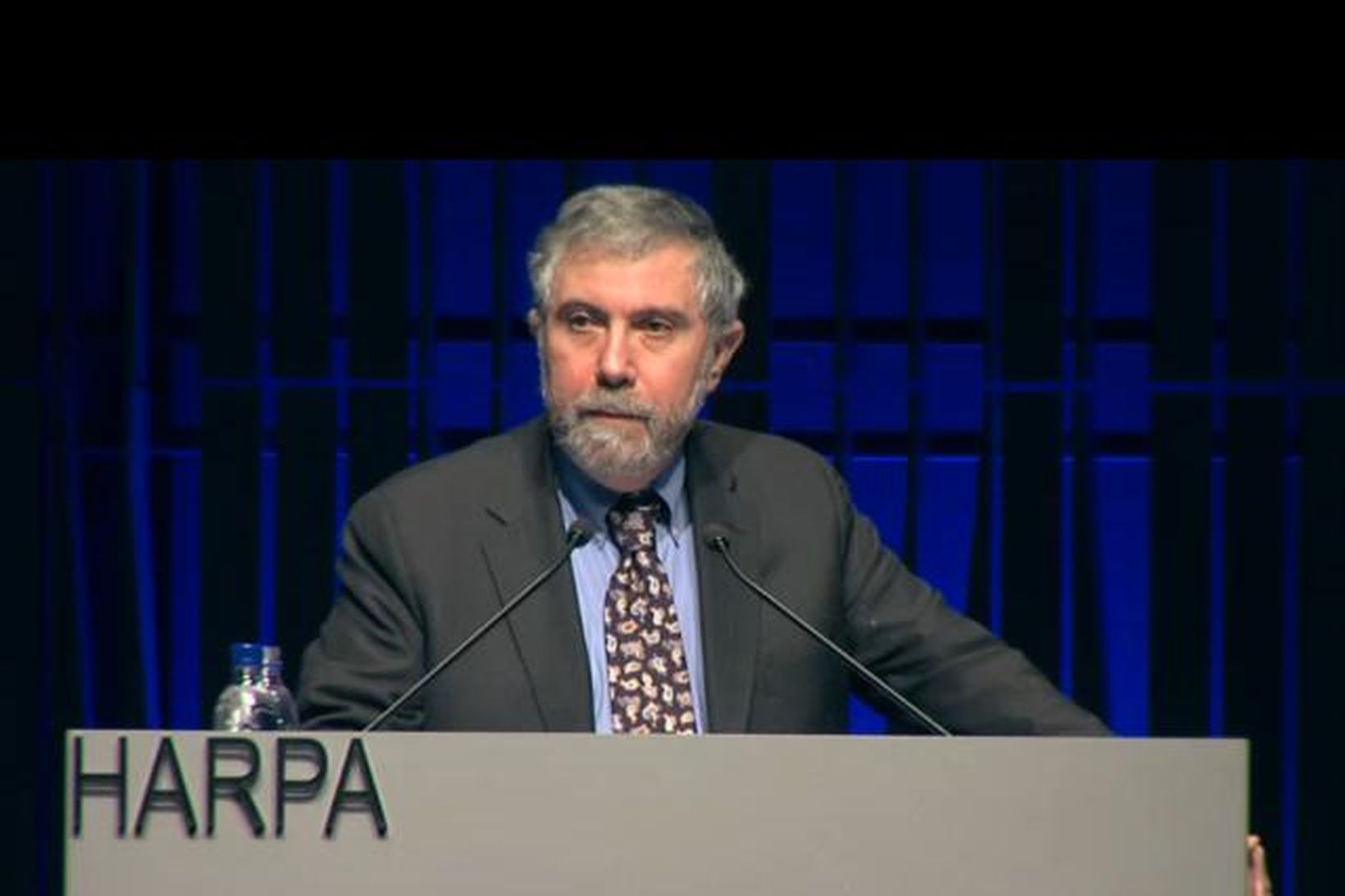 Hagfræðingurinn Paul Krugman flutti fyrirlestur á ráðstefnunni í Hörpu