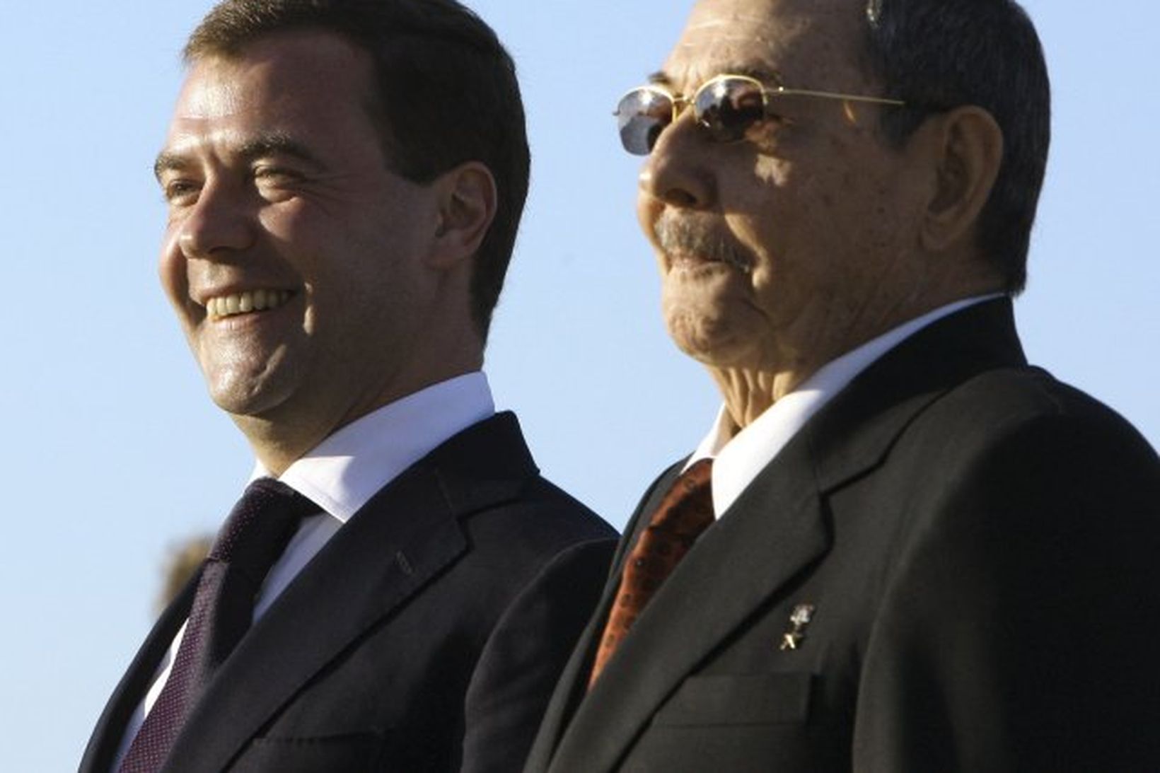 Medvedev og Castro á Kúbu