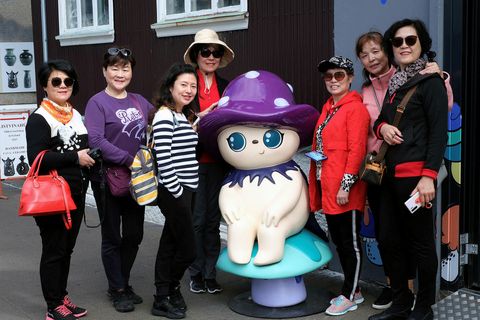 Chinese tourists in Iceland.