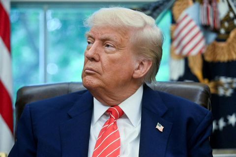 Donald Trump Bandaríkjaforseti segir fólk á Gasa vera að svelta.