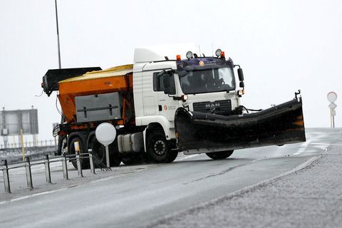 Snow on Hellisheiði.