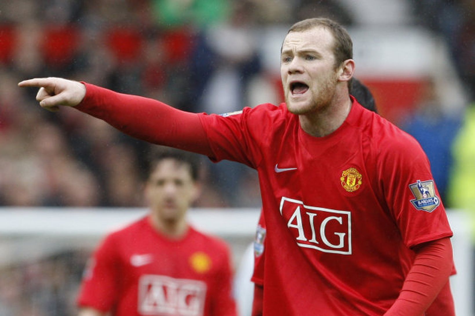 Wayne Rooney skoraði síðara mark Manchester United.