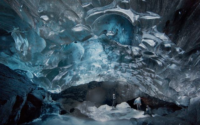 Íshellir í Breiðamerkurjökli.