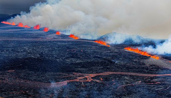 Nýtt kort sýnir afstöðu eldgossins