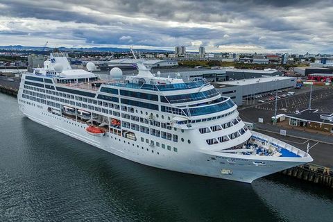 The Pacific Princess arrived in Reykjavik yesterday.