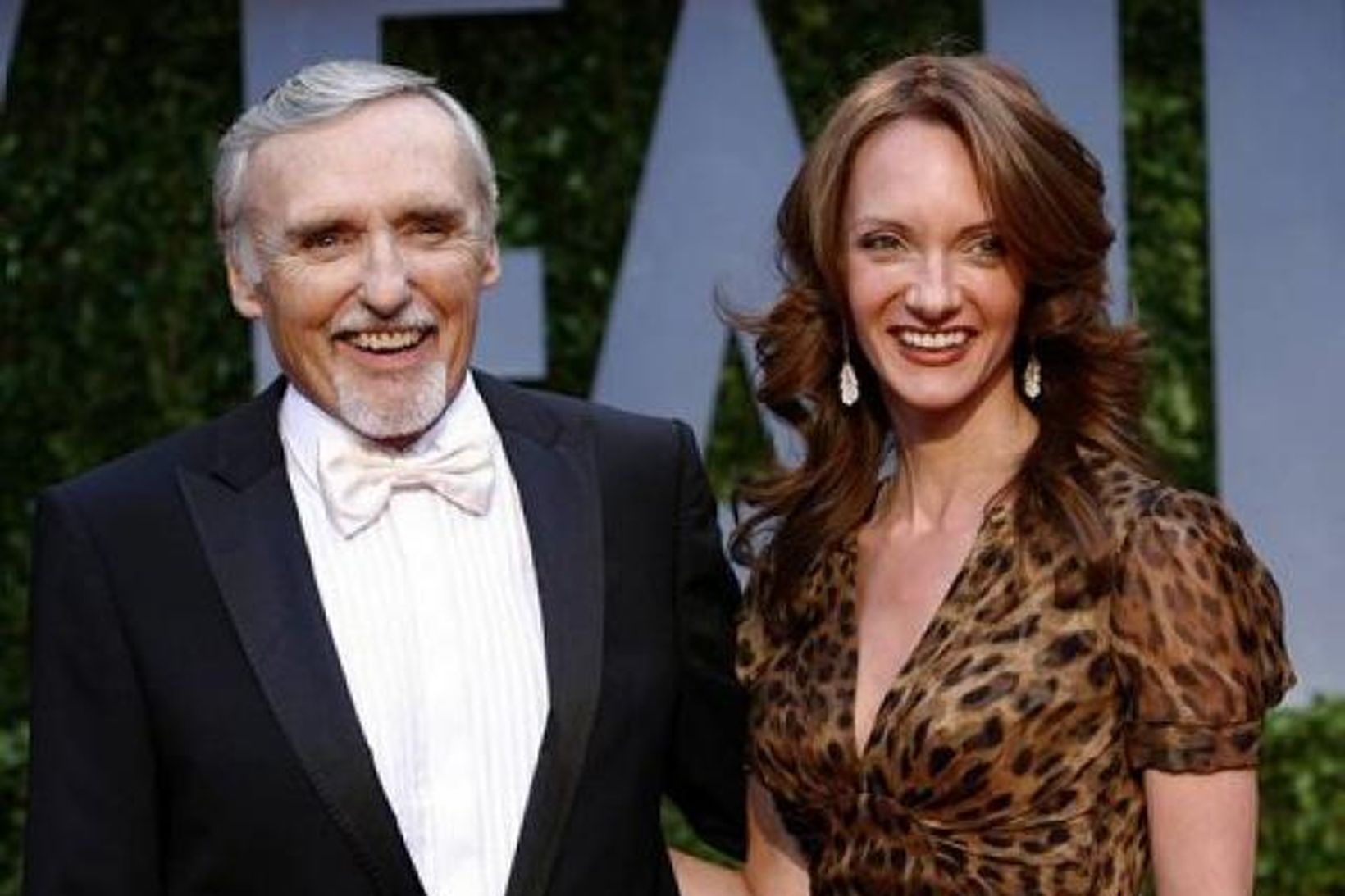 Dennis Hopper og Victoria Duffy árið 2009 meðan allt lék …